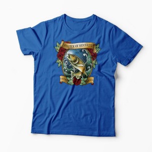Tricou Pescuit - Vânător de Recorduri - Bărbați-Albastru Regal